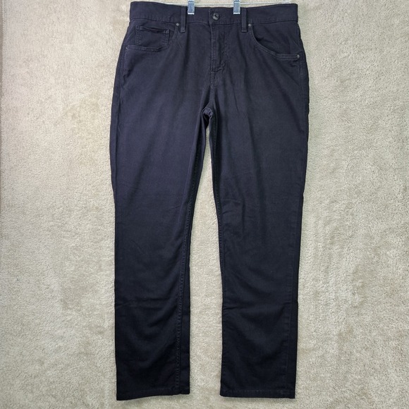 Hudson Other - Hudson Blake Slim Straight Jeans Mens 34 Black Stretch Denim 30" Inseam Mid Rise